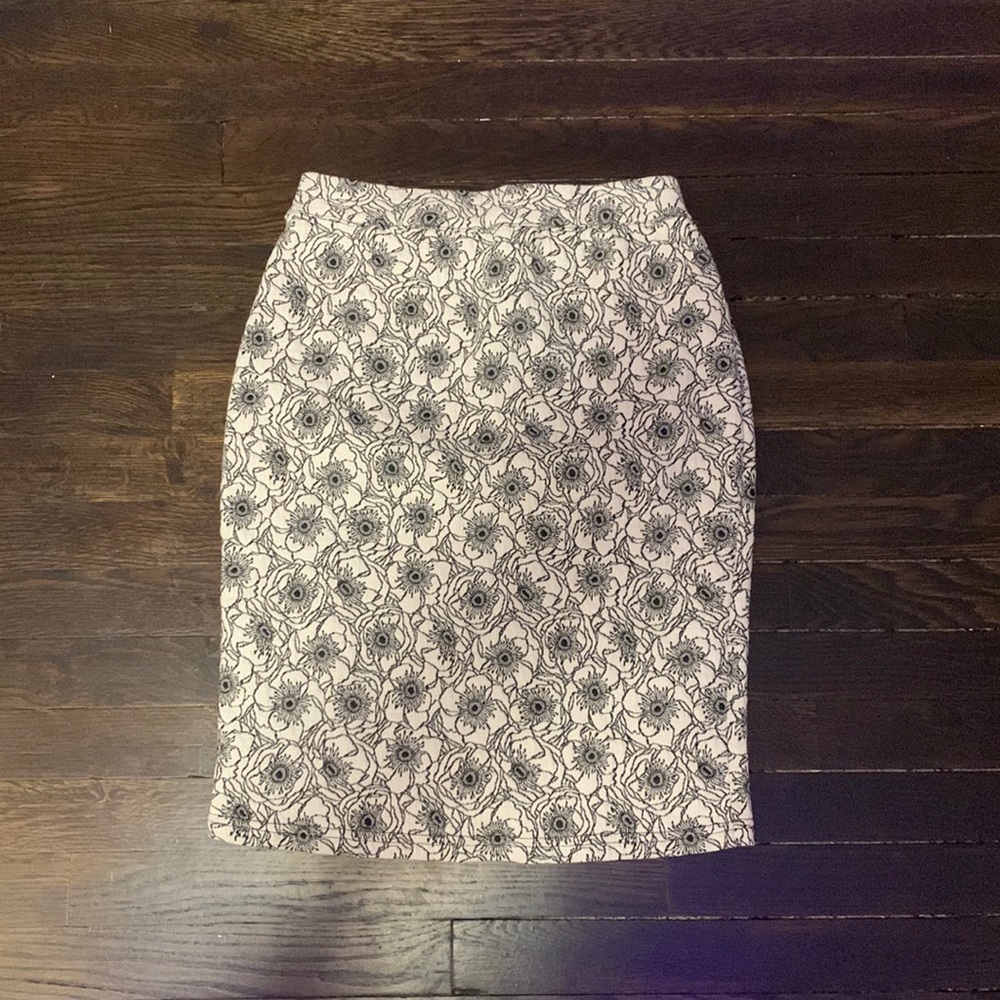 Black and White Flower Print Skirt from StitchFix